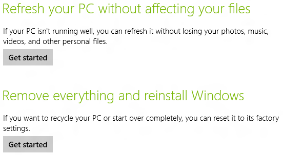 Windows 8 - Refreshing Your PC