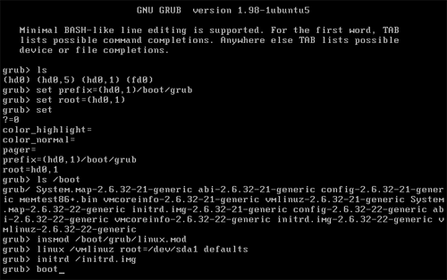 Repairing GRUB 2 on Ubuntu 10.04