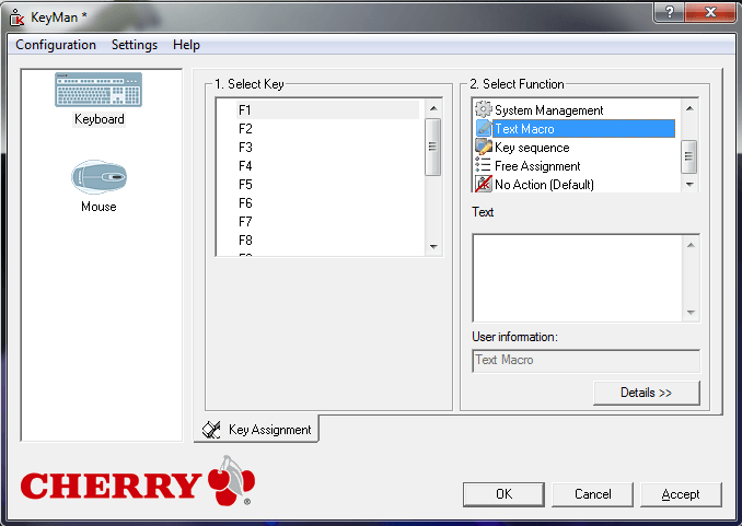 CHERRY MX-Board 3.0 KeyMan Software