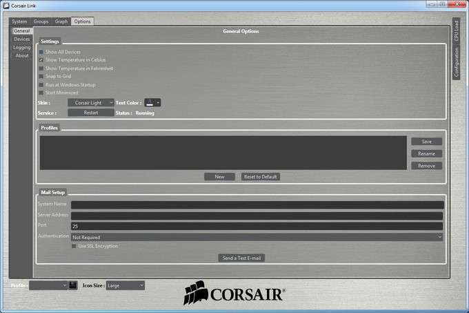 Corsair H100i Liquid CPU Cooler - Software Settings