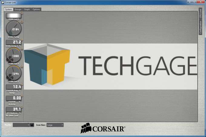 Corsair H100i Liquid CPU Cooler - Software Corsair Link