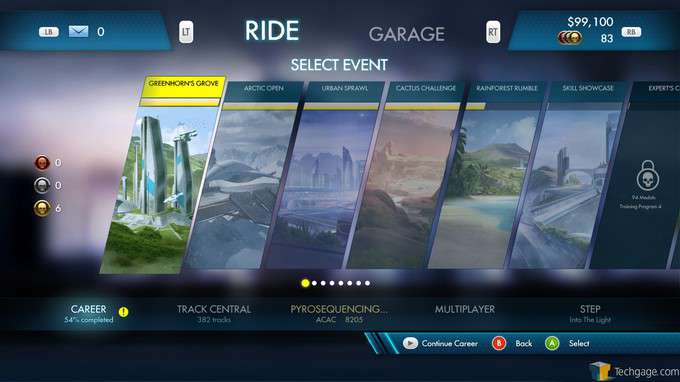Trials Fusion - Event Selection Screen
