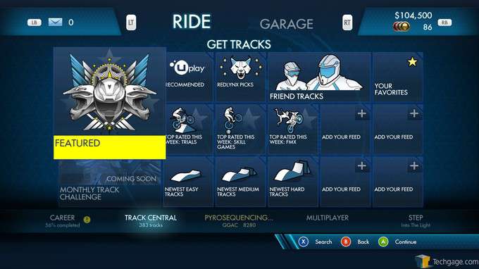 Trials Fusion - User-made Event Selection