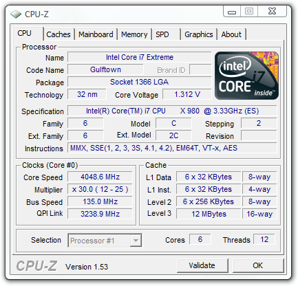 Intel Gulftown Core i7-980X Overclocking