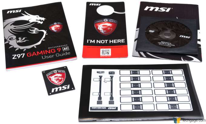 MSI Z97 Gaming 9 AC - Included Documentation