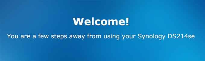Synology BeyondCloud Preconfigured NAS - Welcome Page