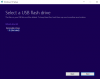 Windows 10 Media Creation Tool - Choose Flash Drive To Make Bootable