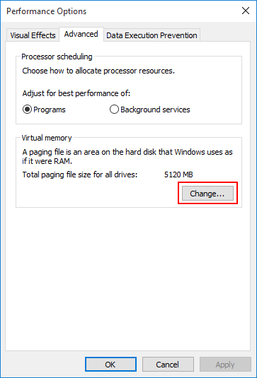 Accessing Virtual Memory Configuration in Windows