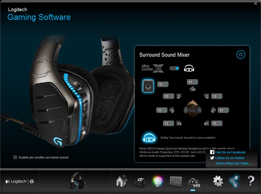 Logitech G633 Artemis Spectrum RGB 7.1 Surround Sound Headset Review –  Techgage