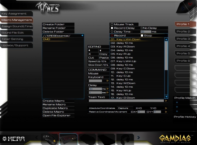 GAMDIAS HERA Software Ares Combo - Macro Setup