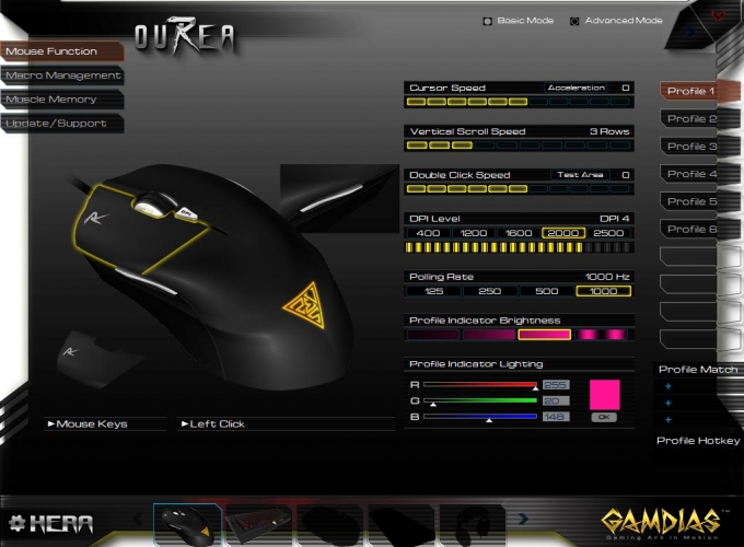 GAMDIAS HERA Software Ares Combo - OUREA Mouse Setup