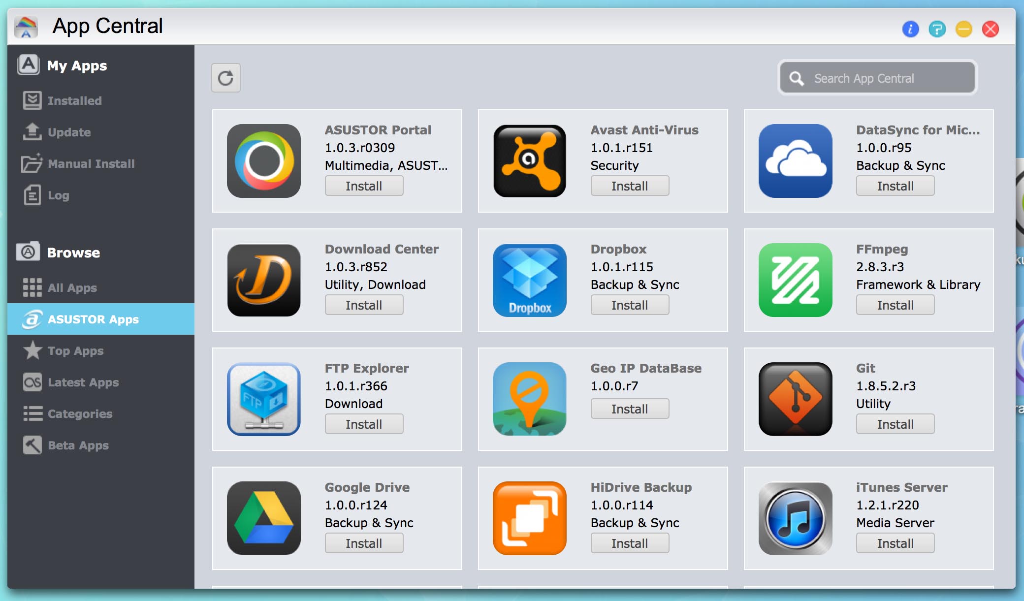 ASUSTOR ADM App Store