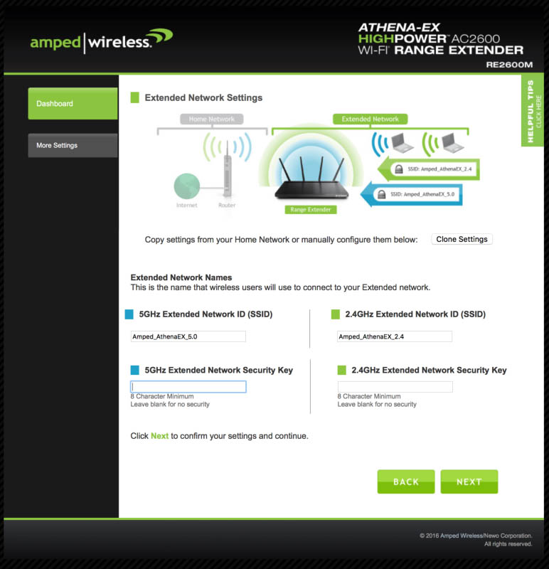 Techgage Amped Wireless ATHENA-EX Range Extender Review Extender Credentials Setup