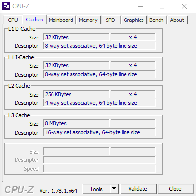 Intel Core i7-7700K - CPU-Z 02