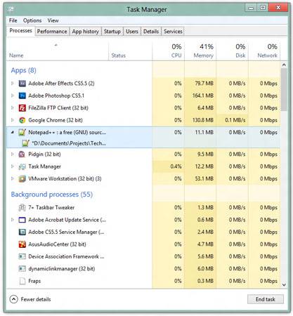 Windows 8 - Task Manager