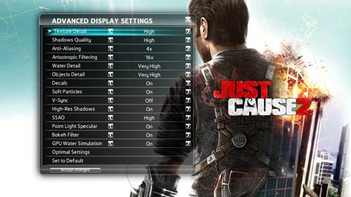 Just Cause 2 - Settings