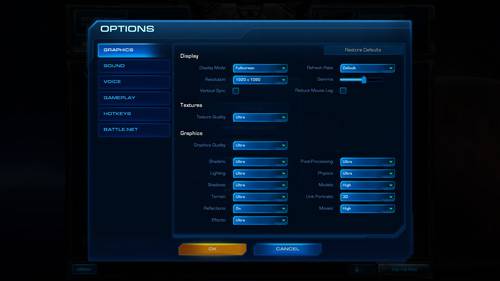 StarCraft II - Settings