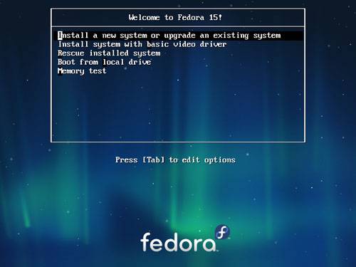 Installing Fedora 15