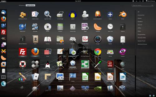 GNOME 3 Applications Screen