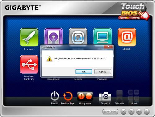 GIGABYTE TouchBIOS