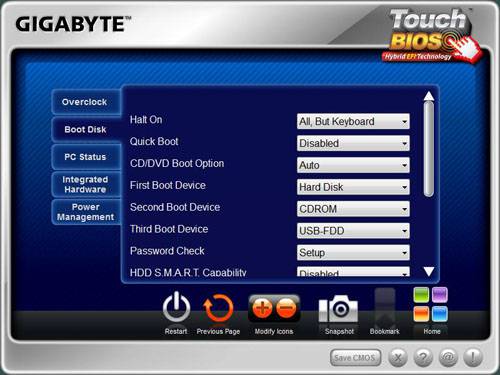 GIGABYTE TouchBIOS