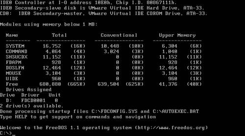 dysk trenerów Vista usb dos