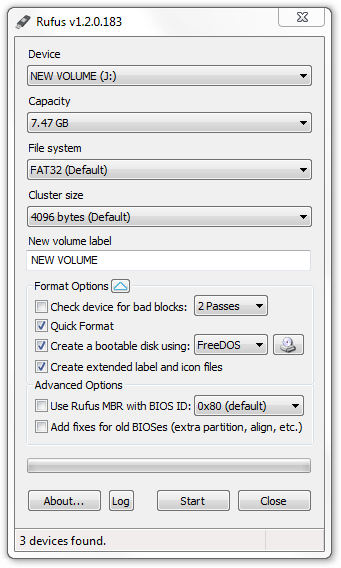 ms dos iso usb