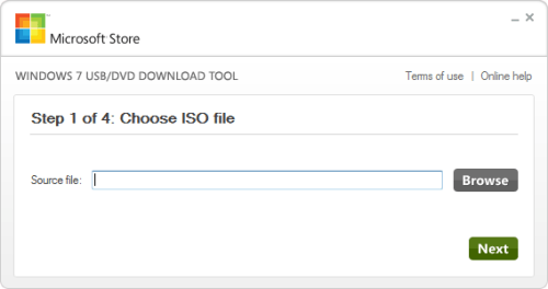 Windows 7 USB/DVD Download Tool
