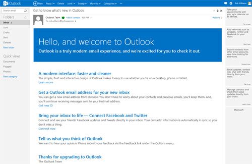 The New Outlook.com