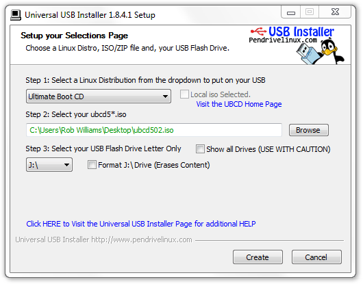 Linux Thumb Drives with Universal USB Installer –