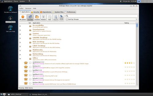 Sabayon 6 - GNOME Desktop