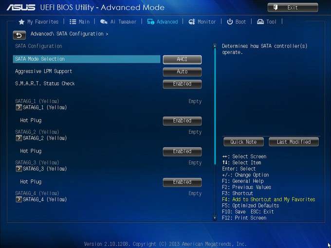 ASUS Z87-EXPERT - Change Log EFI Screen