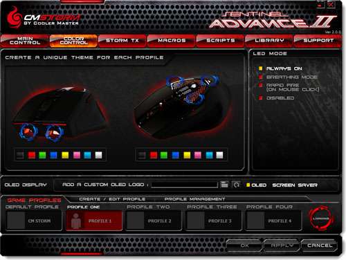 CM Storm Sentinel Advance II Gaming Mouse Software