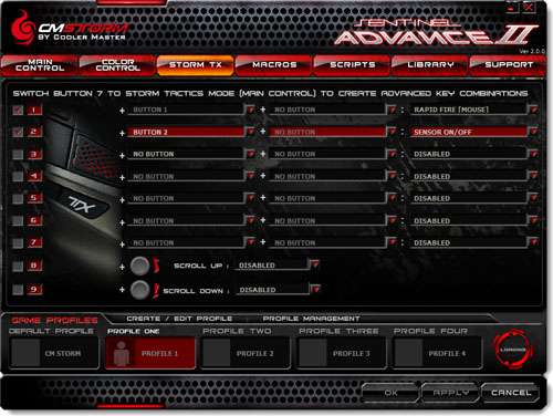 CM Storm Sentinel Advance II Gaming Mouse Software