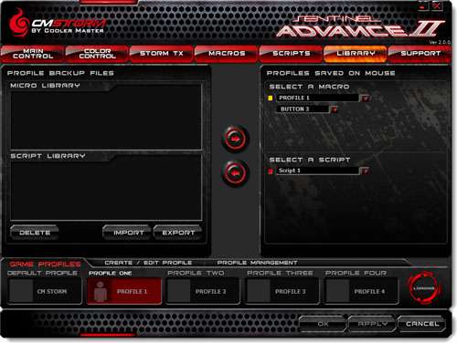 CM Storm Sentinel Advance II Gaming Mouse Software