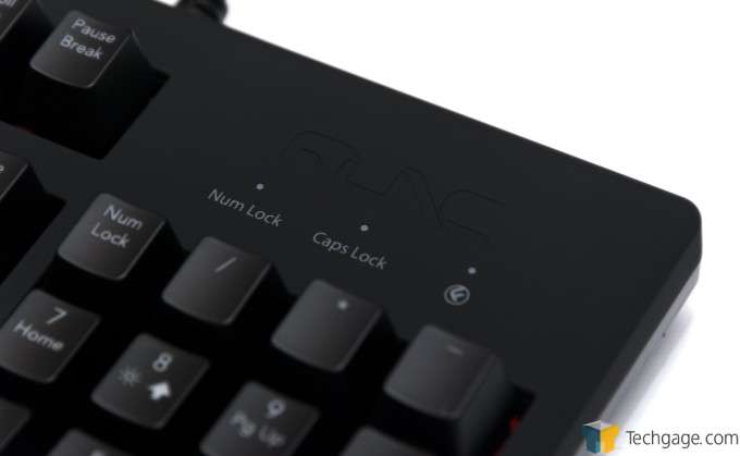 Func KB-460 Gaming Mechanical Keyboard - Func Logo and Lock Statuses