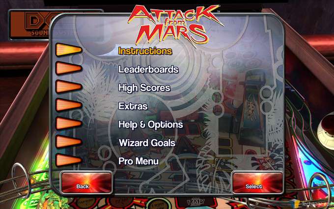 The Pinball Arcade - Table Menu