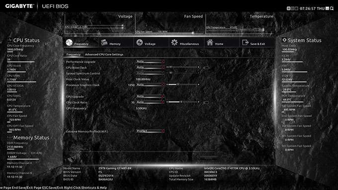 GIGABYTE Z97X-Gaming G1 WIFI-BK - Tweaking UEFI