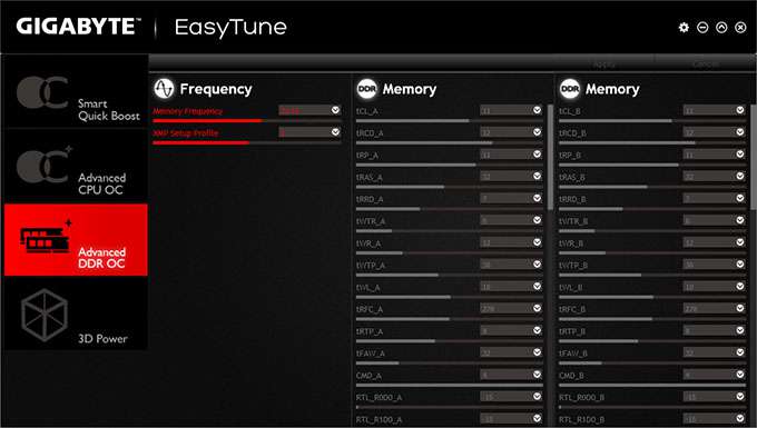 GIGABYTE Z97X-Gaming G1 WIFI-BK Software - Advanced DDR OC