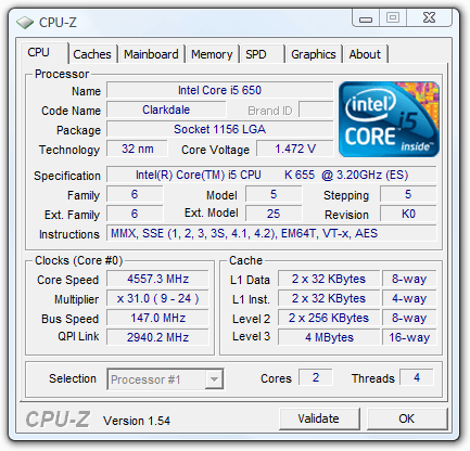 Intel Core i5-655K Overclock