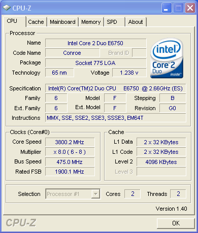 Intel Core 2 Duo E6750 Preview – Techgage