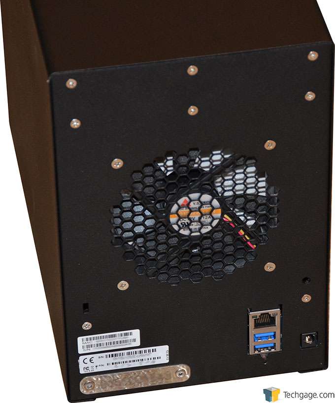 ioSafe 214 Dual-bay NAS - Back Fan & Ports