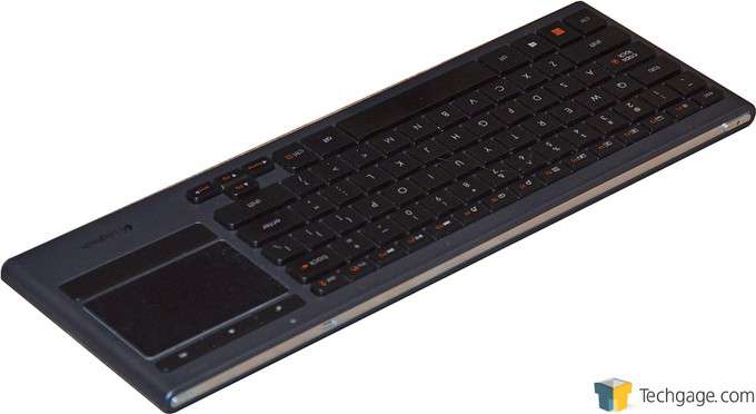Logitech Illuminated Livingroom Keyboard K830 - Back Angle