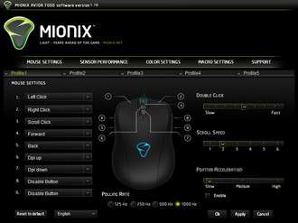 Mionix Avior 7000 Software - Mouse Settings