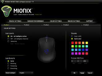 Mionix Avior 7000 Software - Color Settings