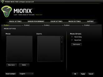 Mionix Naos 7000 Software - Macro Settings