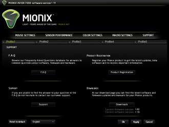 Mionix Avior 7000 Software - Support