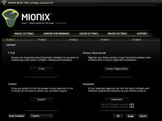 Mionix Naos 7000 Software - Support