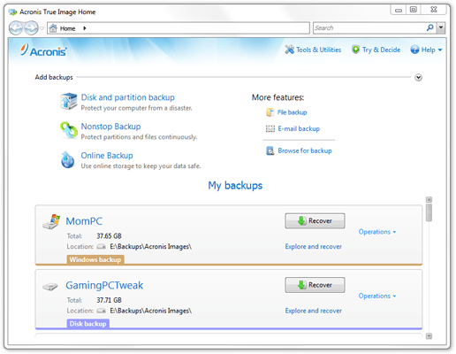 Acronis True Image Home 2011