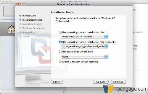 VMware Fusion 3 - Installing a VM